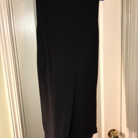 New SUPER Sexy ASOS Black Super Soft Slit Black Sexy Casual Mini Dress - Picture 7 of 12